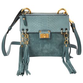 Borsa a mano Chloé Jane in pelle blu