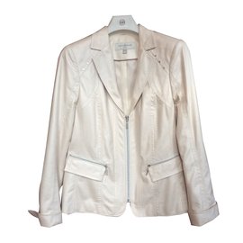 Autre Marque Chaqueta Un jour ailleurs Beige Piel Sintética