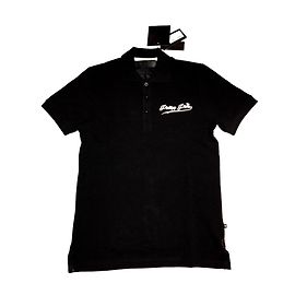 Polo Philipp Plein SS Fine Nera in Cotone