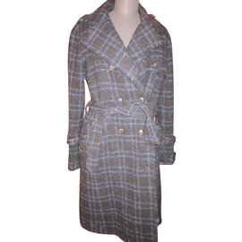 Abrigo Cerruti 1881 Azul Marino Lana de Mohair Talla 46