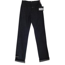 Marithé et François Girbaud Jeans Rectos Negros de Algodón