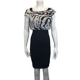 Alice + Olivia Kleid aus Seide Nylon und Rayon Schwarz XS