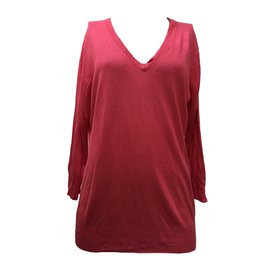 Rosa Pullover aus Bambus und Kaschmir L - Autre Marque