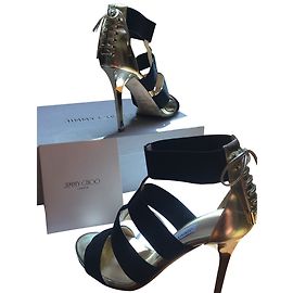 Jimmy Choo Sandals Golden Leather 38