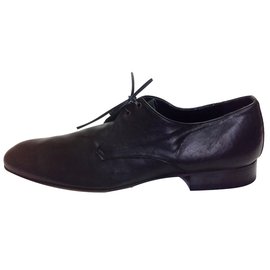 Acne Scarpe Stringate in Pelle Nera