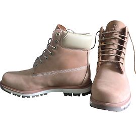 Botas Timberland 6 pulgadas beige de piel