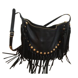 Borsa a mano Valentino C-Rocker in pelle nera