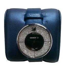 Swarovski Uhr Dunkelblau Kalbsleder