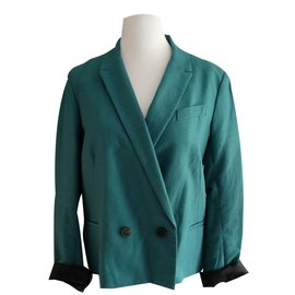 Comptoir Des Cotonniers Blazerjacke aus Baumwolle grün