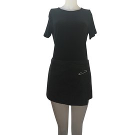 Mini falda Zara de lana gris