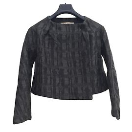 Marni Wolljacke kurz Dunkelgrau