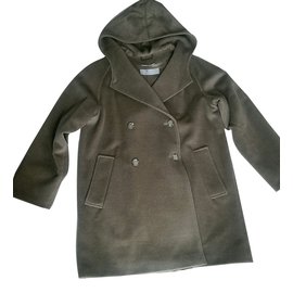 Max Mara Kurzmantel Peacoat aus Wolle Beige