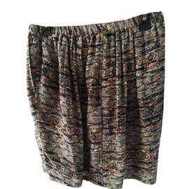 Falda Isabel Marant de viscosa con efecto moiré