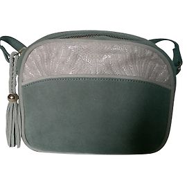 Autre Marque Borsa a mano MARADJI Bonnie verde chiaro e oro in pelle