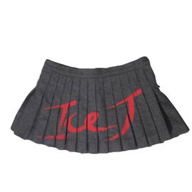 Minifalda plisada Iceberg Ice J de lana gris oscuro