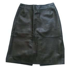 Falda Burberry Dacia de piel marrón