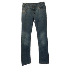 Zadig & Voltaire Vaqueros Denim Azul Claro Corte Recto