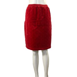 Falda Sonia Rykiel Rosa de Algodón Terciopelo Acolchado
