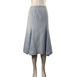Angelo Tarlazzi Midi Rock aus hellblauem Denim