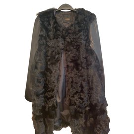 Cappotto in pelle Maje Rey Nero