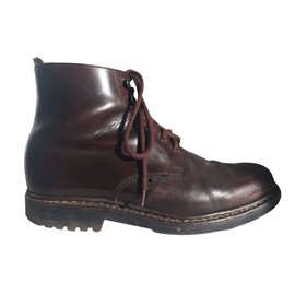 Stivali Paraboot Arthe Marche II in pelle marrone scuro