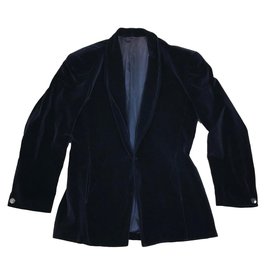 Thierry Mugler Jacke aus blauem Samt