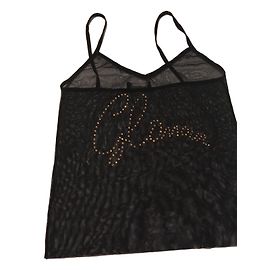 Top in rete Sonia Rykiel con strass nero