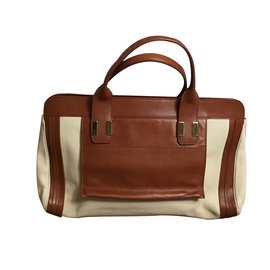 Borsa Chloé Alice GM in Pelle Color Ecru