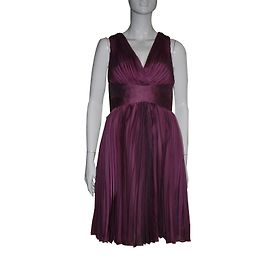 Halston Heritage Orchid Chiffon Cocktailkleid Lila