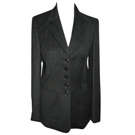 Blazer Escada de lana gris oscuro