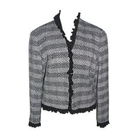 Blazer in misto lana di Escada con volant e fodera in seta