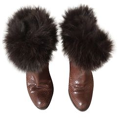 Sergio Rossi Botas de piel al aire libre Renard, interieur pareil.
