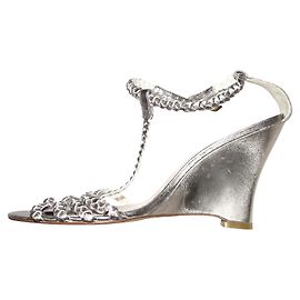 Whistles Silberne Abend Sandalen