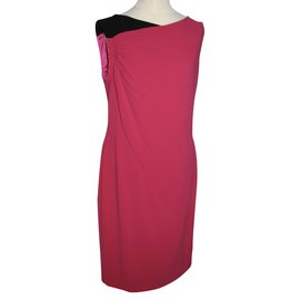 Escada Kleid in Pink und Schwarz