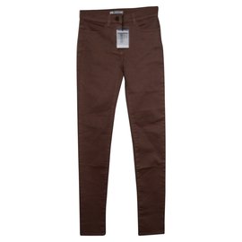 T By Alexander Wang Skinny Jeans Braun Denim
