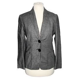 Blazer René Lezard Cinza de Lã e Seda