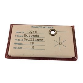 Orecchini in oro bianco e diamante naturale - Autre Marque
