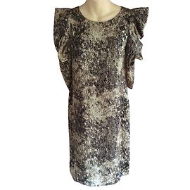 Vestido de seda Day Birger & Mikkelsen Dragonsleeve Arena Bronce