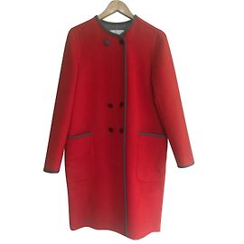 Lk Bennett Mantel aus Wolle und Kaschmir in Rot