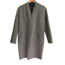 Rag & Bone Reversibler Wollmantel Grau