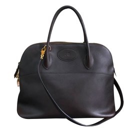 Hermès Bolide 37 Borsa a mano in pelle marrone