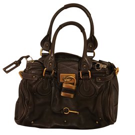 Borsa a mano Chloé Paddington in pelle marrone