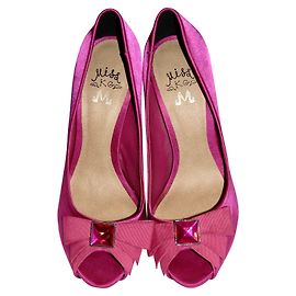 Décolleté peep toe Kurt Geiger Haisley 2 in raso rosa