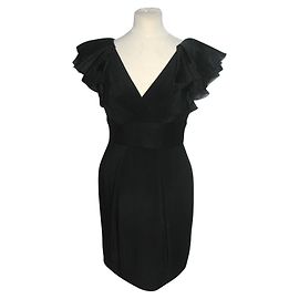 Marchesa Notte Seidenkleid Schwarz