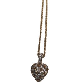 Collana con pendente a cuore Swarovski placcata oro