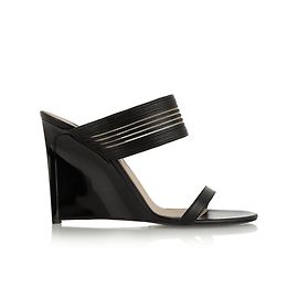 Mules de cuña Diane Von Furstenberg Valencia en piel negra