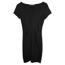 Vestido ajustado negro de viscosa Diane Von Furstenberg