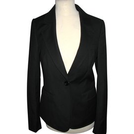 Ted Baker Schwarzer Blazer aus Baumwolle Größe 2