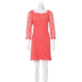 Diane Von Furstenberg Zarita Spitzenkleid in Koralle