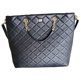 Dolce & Gabbana Handtasche aus schwarzem Leder und Lackleder